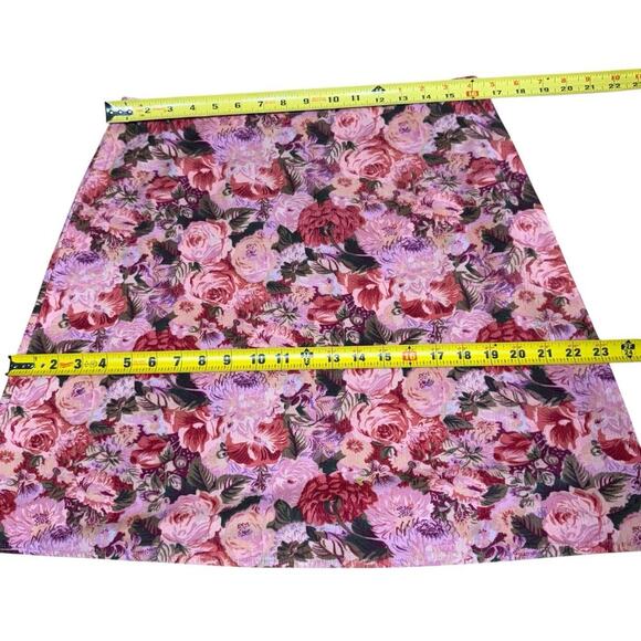 Y2K Snak Skirt 10 Pink Whimsigoth Floral Corduroy Boho Fairy Grunge Romantic - Picture 8 of 9